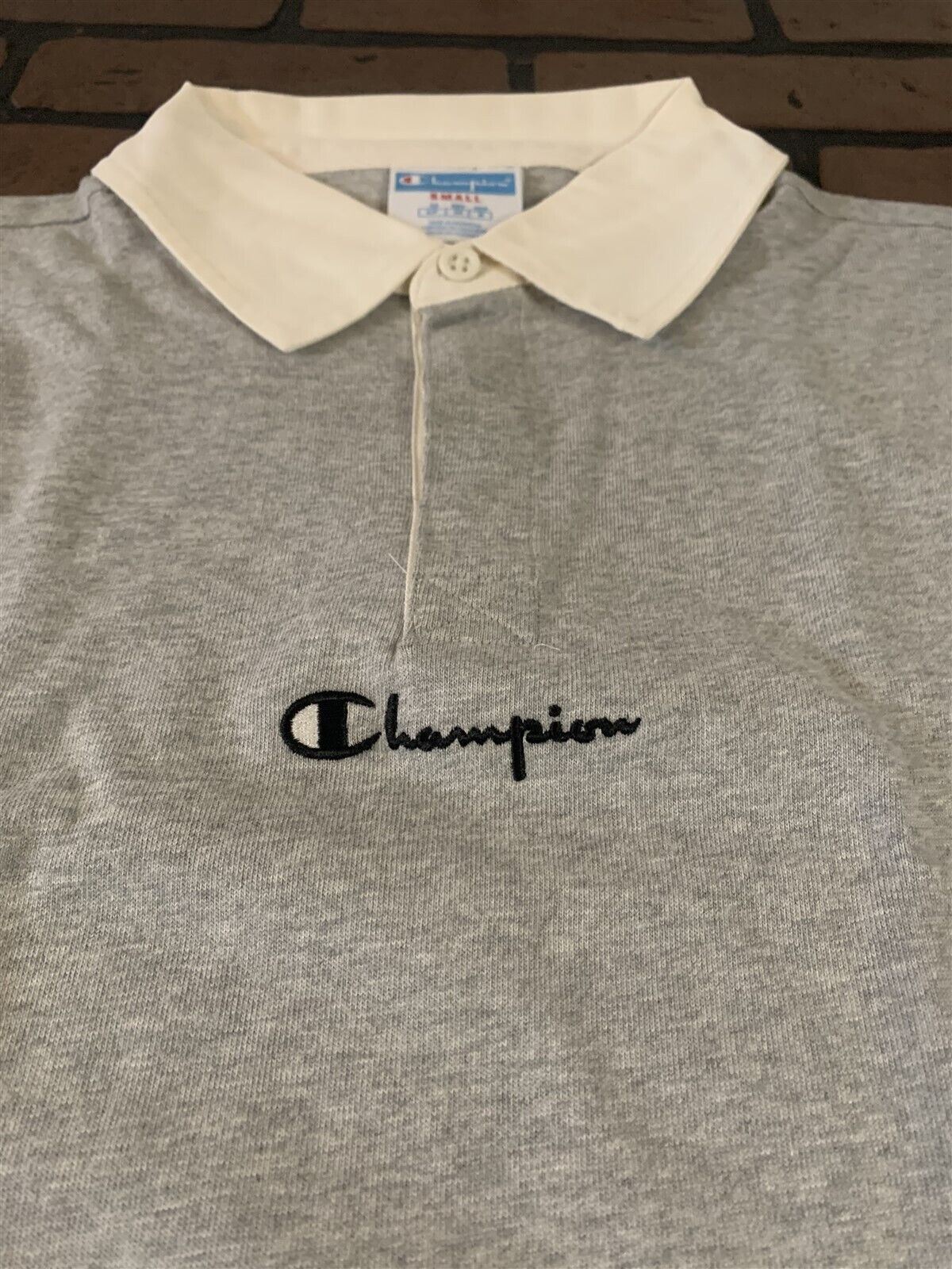 Champion Gray Long Sleeved Rugby Shirt