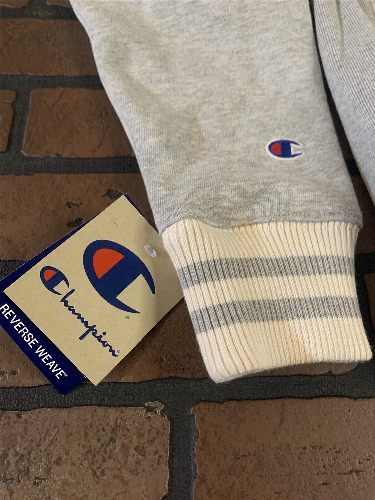 Champion Oxford Gray Reverse Weave Crew Neck Sweatshirt