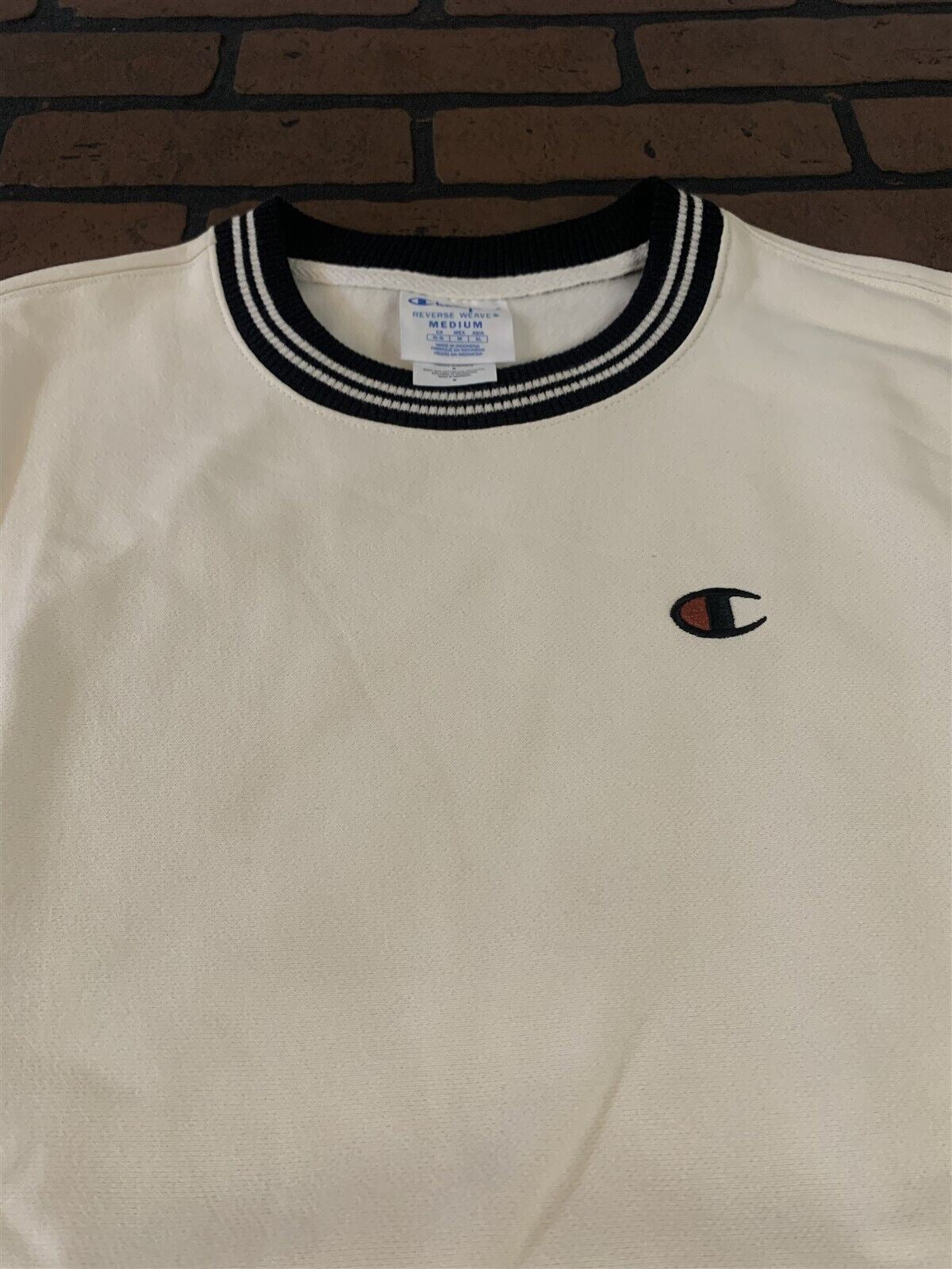 Champion Cream Reverse Weave Crew Neck Sweatshirt