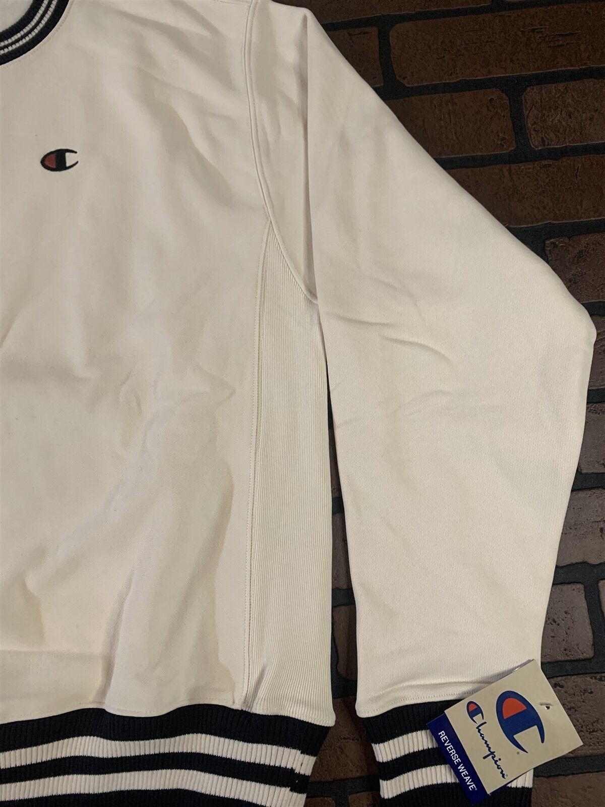 Champion Cream Reverse Weave Crew Neck Sweatshirt
