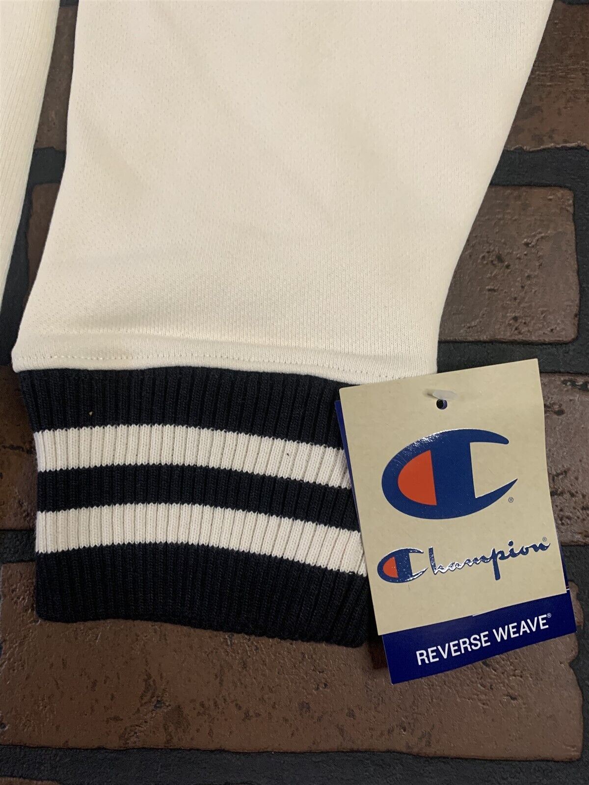 Champion Cream Reverse Weave Crew Neck Sweatshirt
