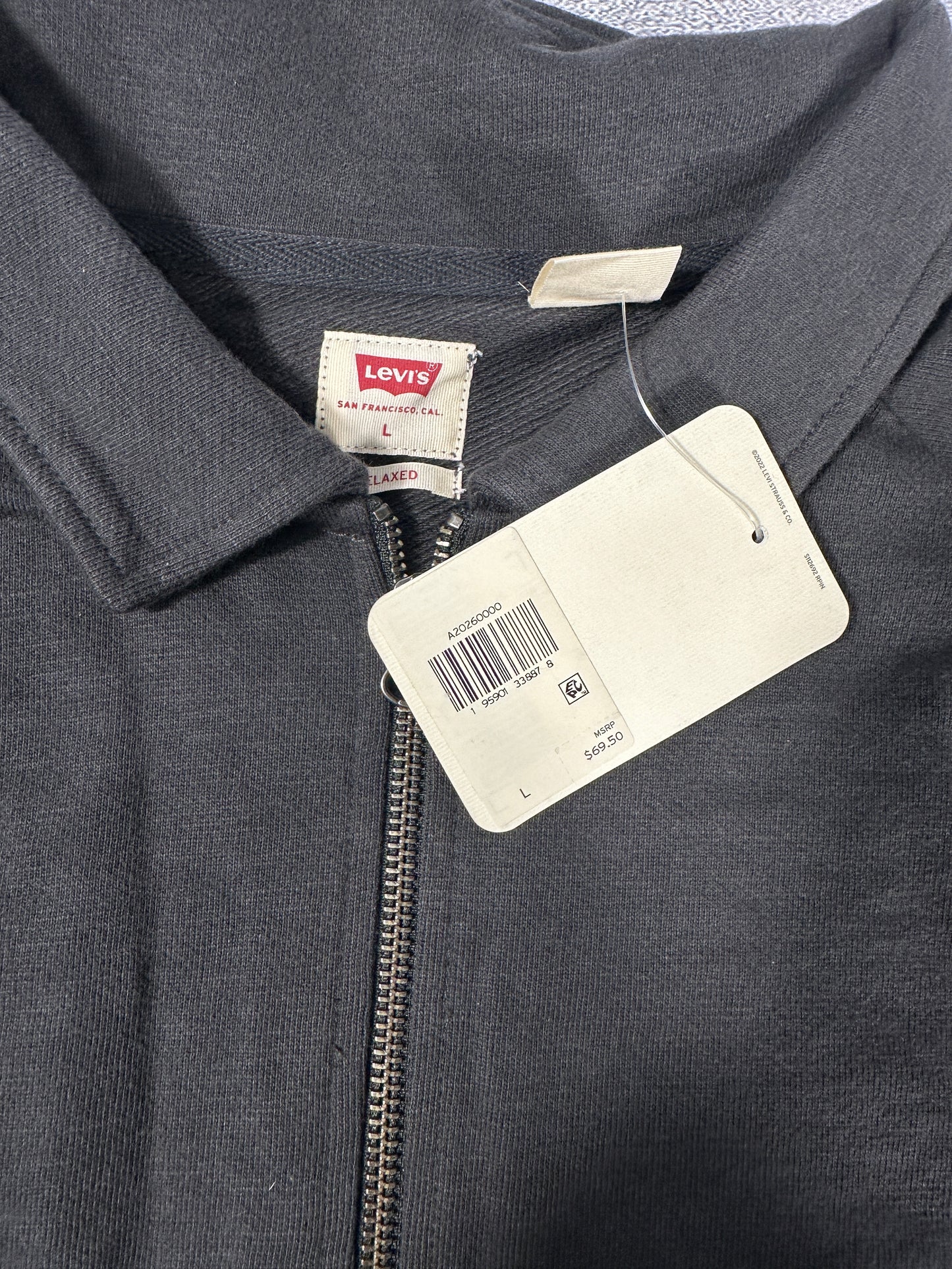 Levi's 1/4 Zip Black Sweatshirt