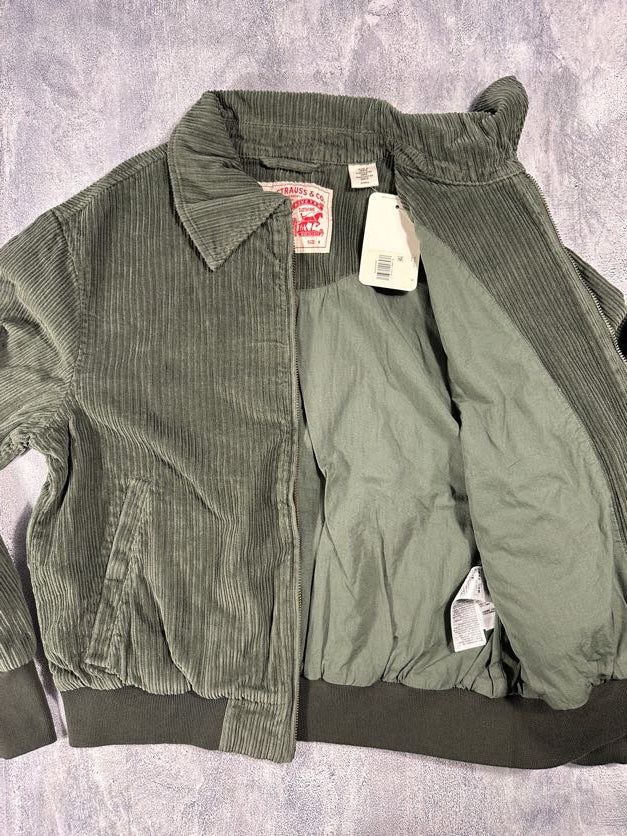 Levi's Green Corduroy Zipper Jacket