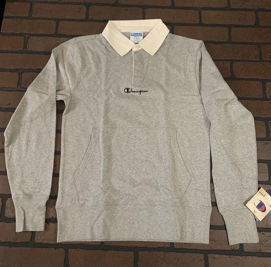 Champion Gray Long Sleeved Rugby Shirt