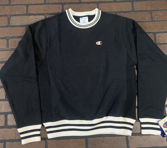 Champion Black Reverse Weave Crew Neck Sweatshirt