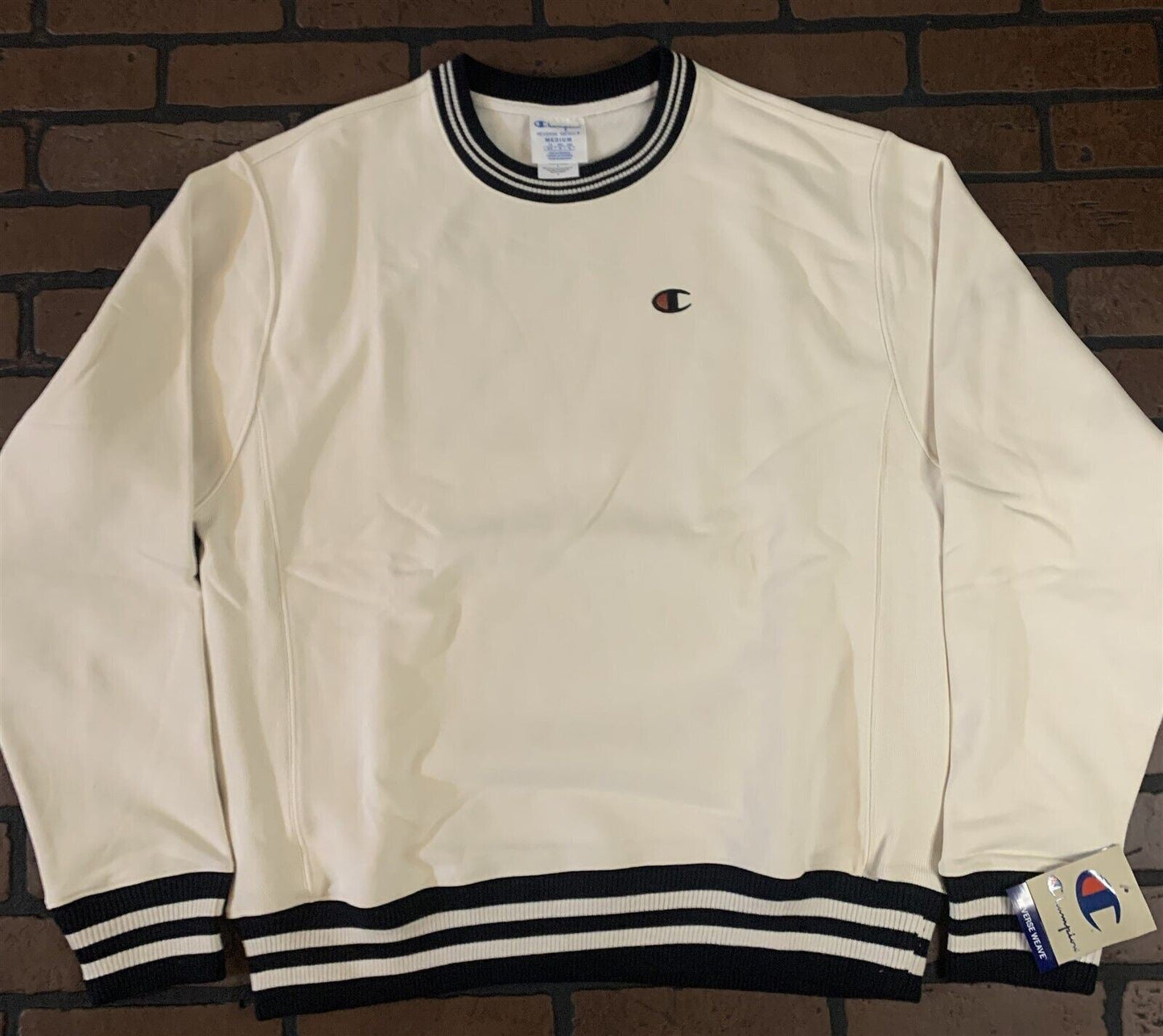 Champion Cream Reverse Weave Crew Neck Sweatshirt