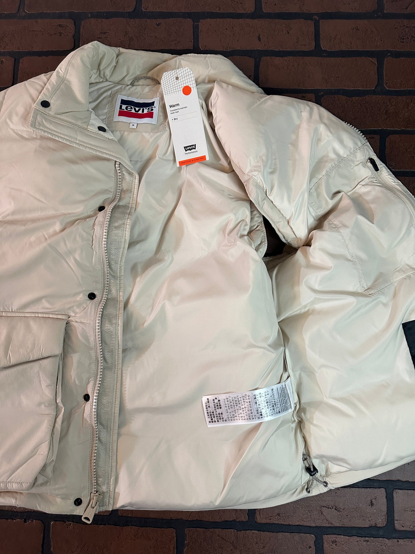 Levi's Cream Puffer Vest