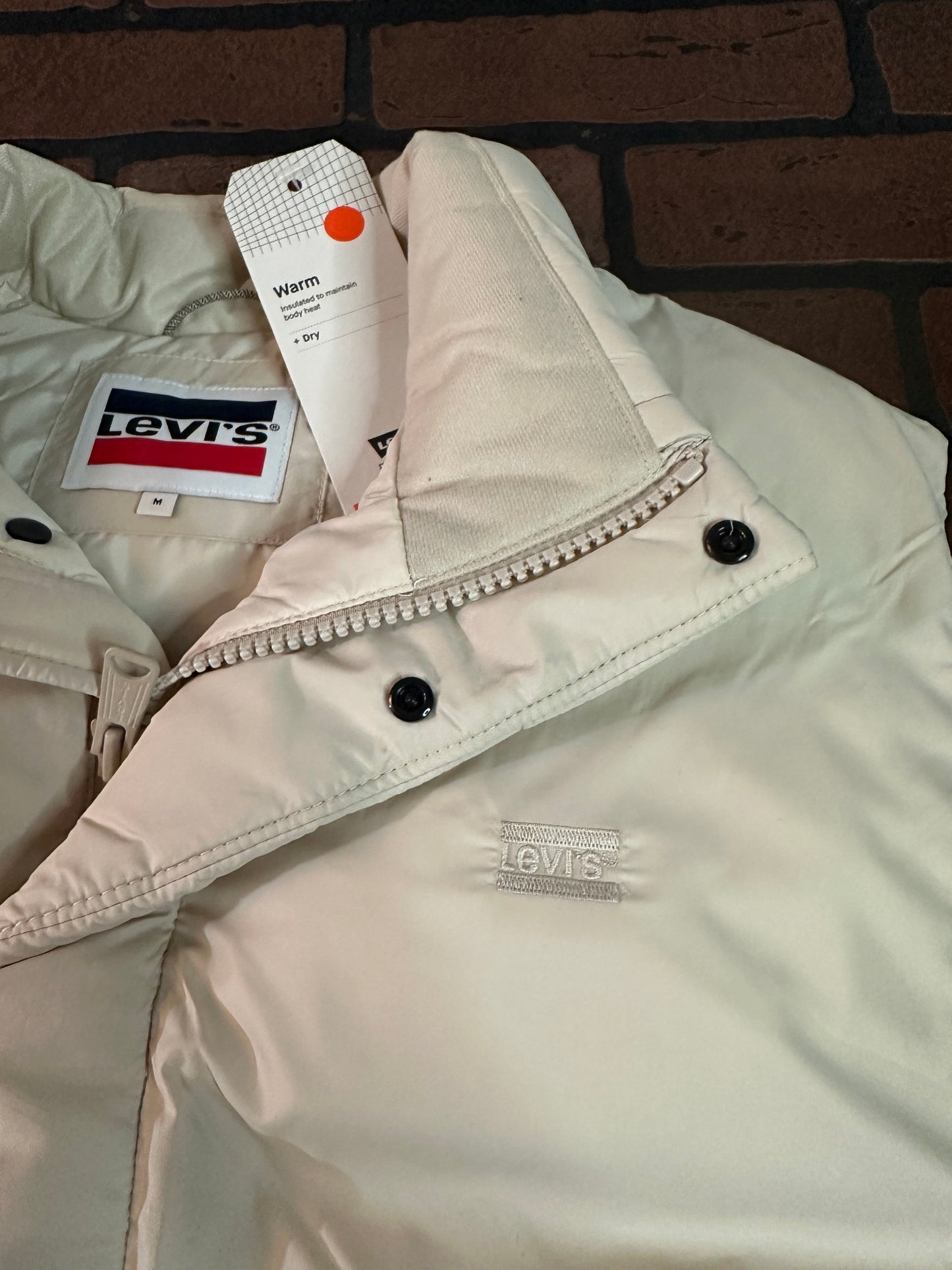 Levi's Cream Puffer Vest