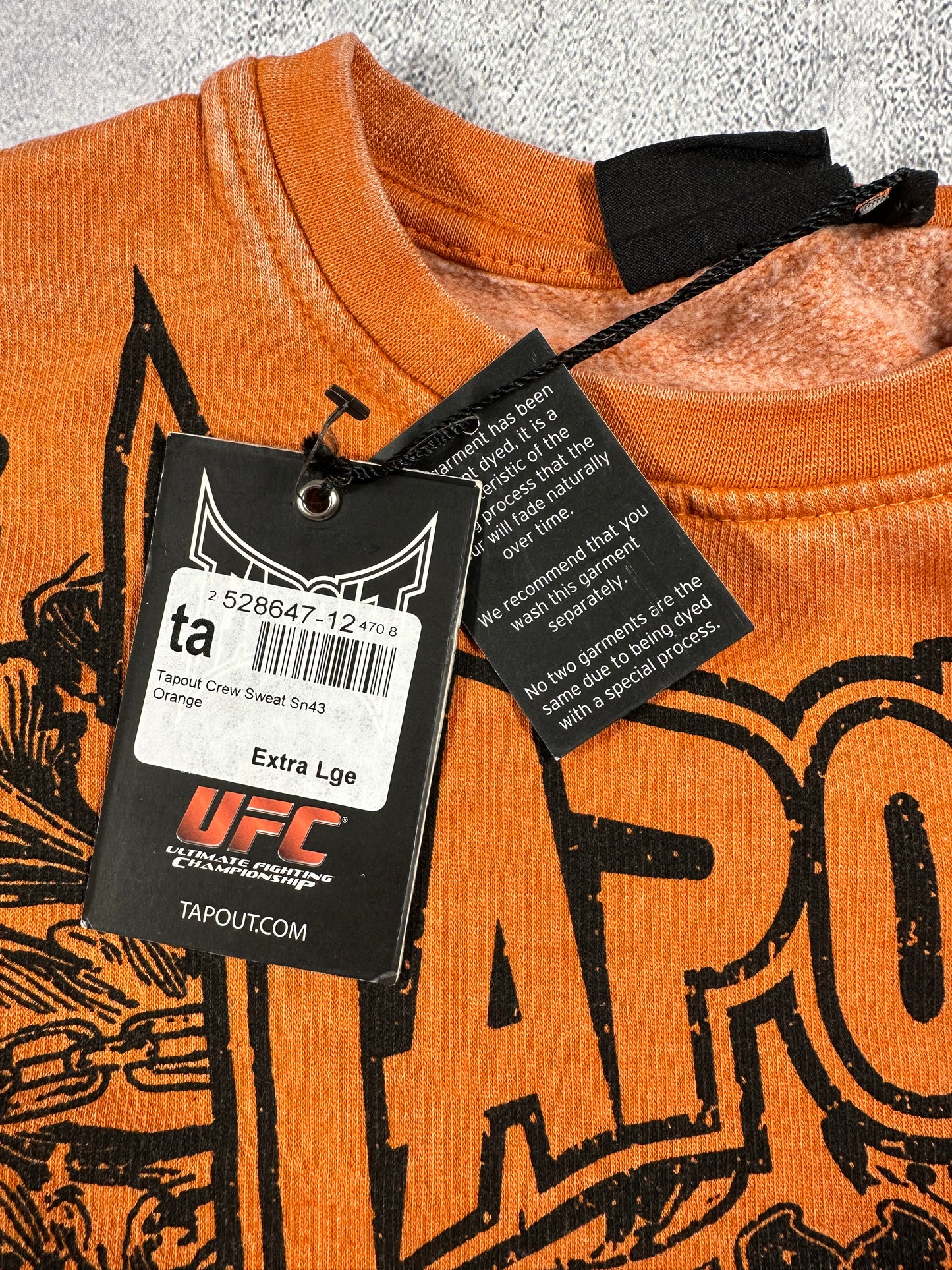Tap-Out UFC Vintage Orange Sweatshirt